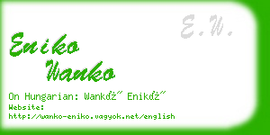 eniko wanko business card